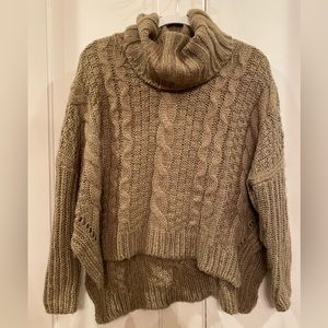 Windsor Brown Knit Cowl Neck Sweater S